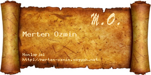 Merten Ozmin névjegykártya